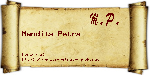 Mandits Petra névjegykártya